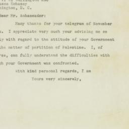 Letter: 1947 December 1