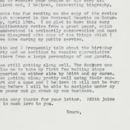 Letter: 1963 May 1