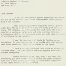 Letter: 1933 March 11