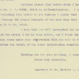Letter: 1922 May 12
