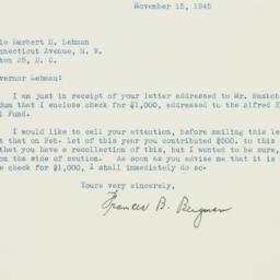 Letter: 1945 November 15