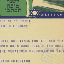 Telegram: 1950 September 12