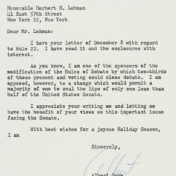 Letter: 1958 December 16