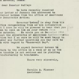 Letter: 1949 January 18