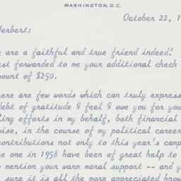 Letter: 1962 October 22