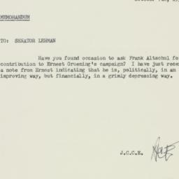 Letter: 1958 October 7