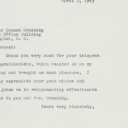 Letter: 1963 April 3