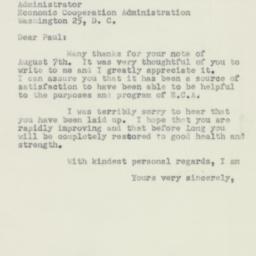 Letter: 1950 August 11