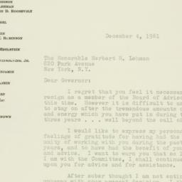 Letter: 1961 December 4