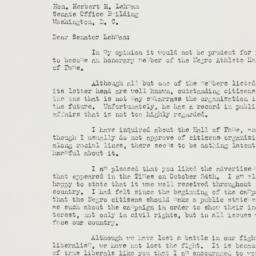 Letter: 1952 November 11