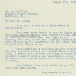 Letter: 1938 August 13