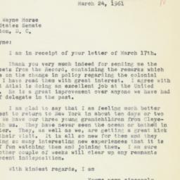 Letter: 1961 March 24
