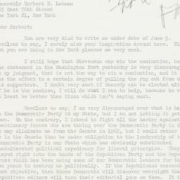 Letter: 1960 June 14