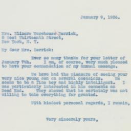 Letter: 1936 January 9