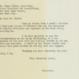 Letter: 1932 December 7