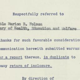 Memorandum: 1956 July 12