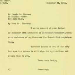 Letter: 1931 December 31