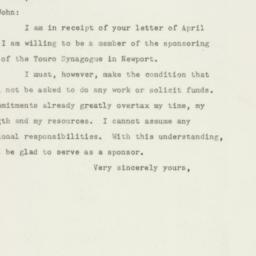 Letter: 1948 April 6