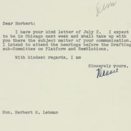 Letter: 1952 July 10