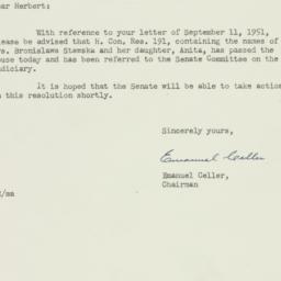 Letter: 1952 February 19