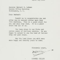 Letter: 1953 March 31
