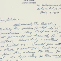 Letter: 1950 July 14