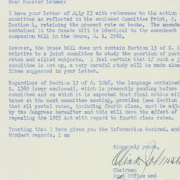 Letter: 1951 August 3
