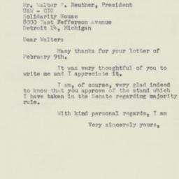 Letter: 1954 February 13