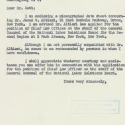 Letter: 1951 March 19