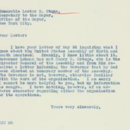 Letter: 1934 May 10