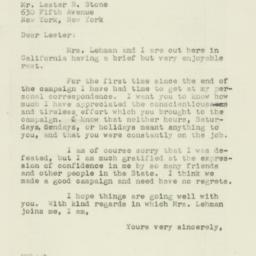 Letter: 1946 November 22