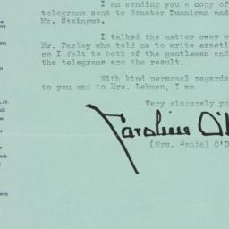 Letter: 1934 February 19