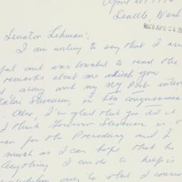 Letter: 1956 April 20
