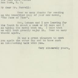 Letter: 1953 November 9