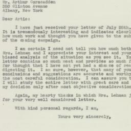 Letter: 1946 August 1