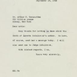 Letter: 1946 September 18