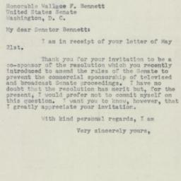 Letter: 1954 May 26
