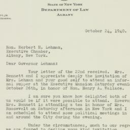 Letter: 1940 October 24