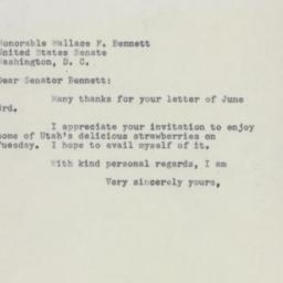 Letter: 1954 June 7