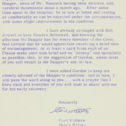Letter: 1954 September 29