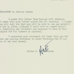 Memorandum: 1951 April 10