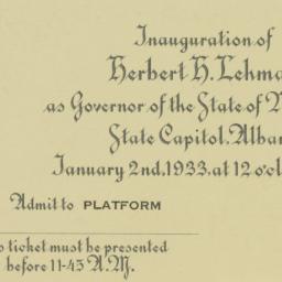 Invitation: 1933 January 2