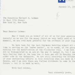Letter: 1959 January 15