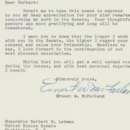 Letter: 1951 October 23