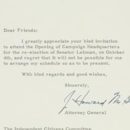 Letter: 1950 October 3