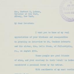 Letter: 1938 September 1