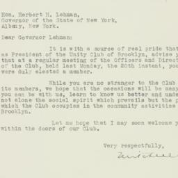 Letter: 1933 February 25