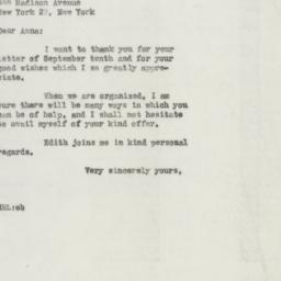 Letter: 1946 September 19