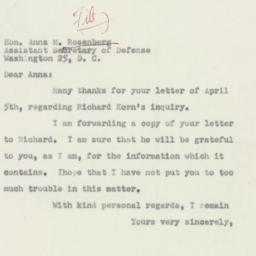 Letter: 1951 April 7