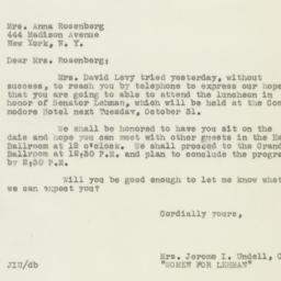 Letter: 1950 October 27